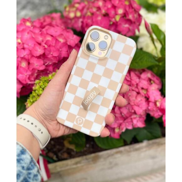 Loopy Other - Sand Dollar Checkered Loopy Case - iPhone 12/12Pro